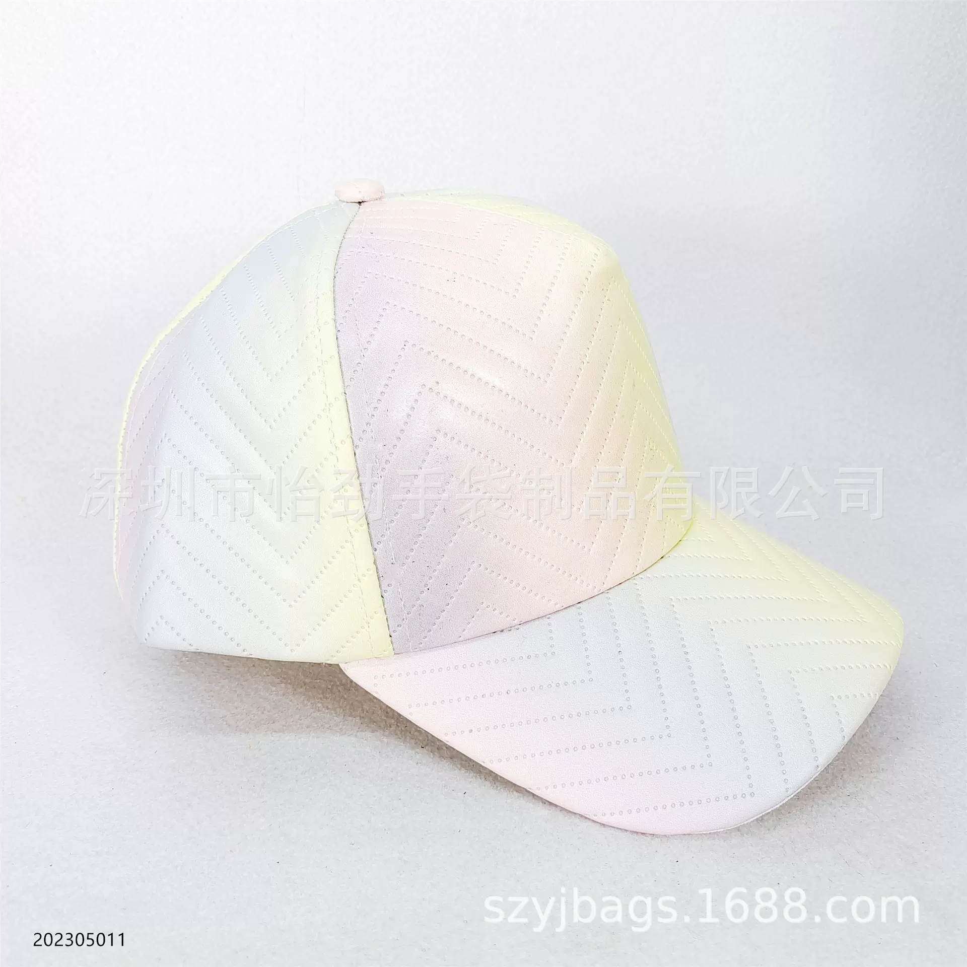 七彩PU锏棉高尔夫球帽凹凸压花工艺帽板球帽皮革运动帽各种球类帽