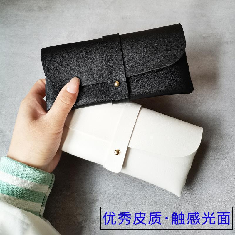 Vintage Artistic Simple Glasses Bag Soft Leather Glasses Case Instagram Girl Portable Sunglasses Storage Bag Anti-pressure Style- Vintage Artistic Simple Glasses Bag Soft Leather Glasses Case Instagram Girl Portable Sunglasses Storage Bag Anti-pressure Style-
