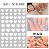 White red nail stickers for nails, fake nails