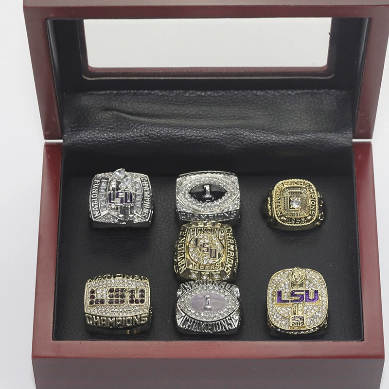 7-колечный набор Louisiana University Alliance NCAA LSU чемпионское кольцо