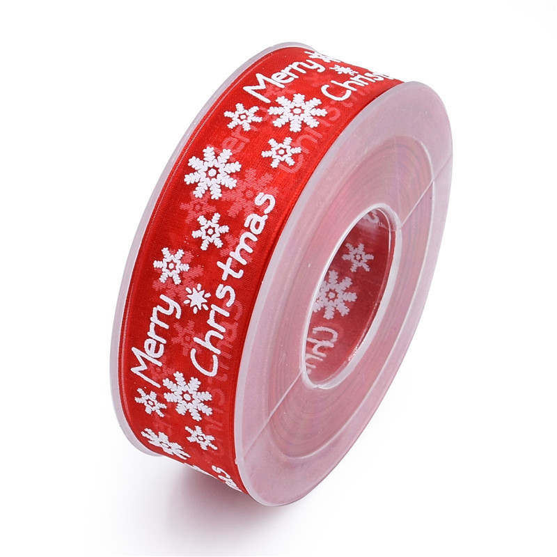 Transfronteriza AliExpress letras impresas cinta de Navidad árbol de Navidad material de decoración de embalaje de regalo cinta de copo de nieve