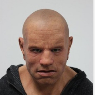 Barba blanca máscara de hombre viejo Santa Claus máscara de la cabeza cubierta de Halloween nuevo Calvo viejo hombre máscara de la peluca