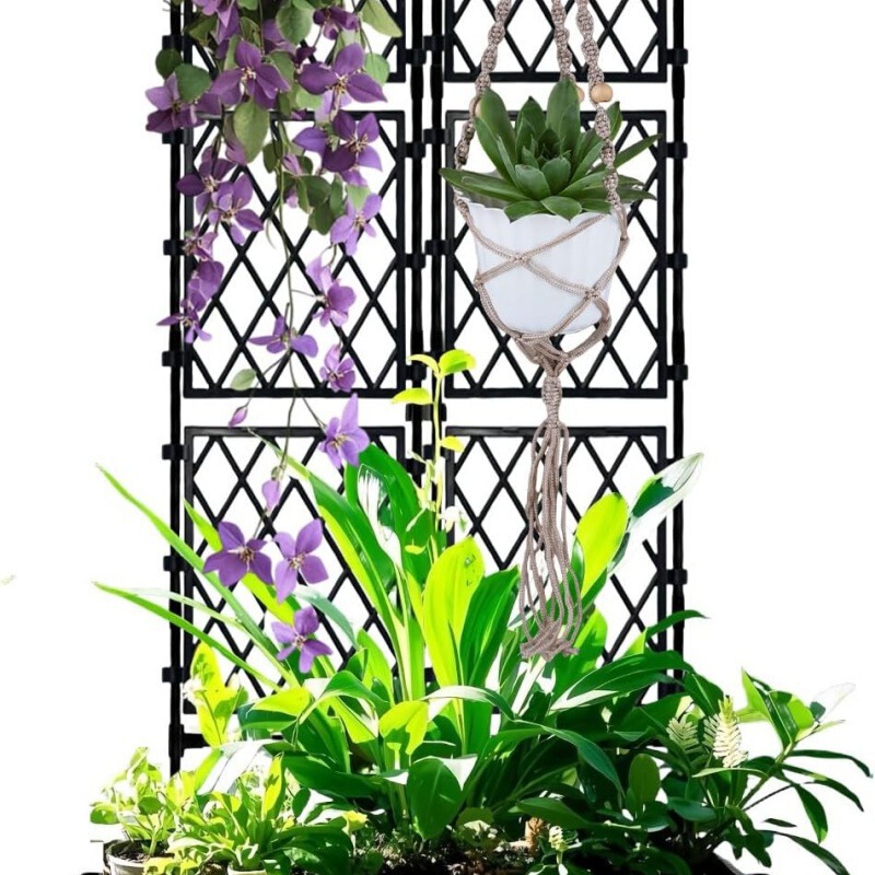 Flower bed planter box with trellis, elevated garden bed, courtyard privacy planter, climbing plant flower and vegetable growing box
