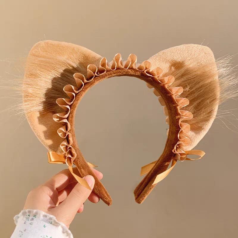 遊園地の女の子のかわいいぬいぐるみパンダフィーベア耳カチューシャ女性の写真ヘアピン洗顔カチューシャヘアアクセサリー|undefined