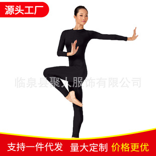 Long Lycra Dance Suit Stretch Tight Clothes Back Zipper Stage Performance Suit Sportswear