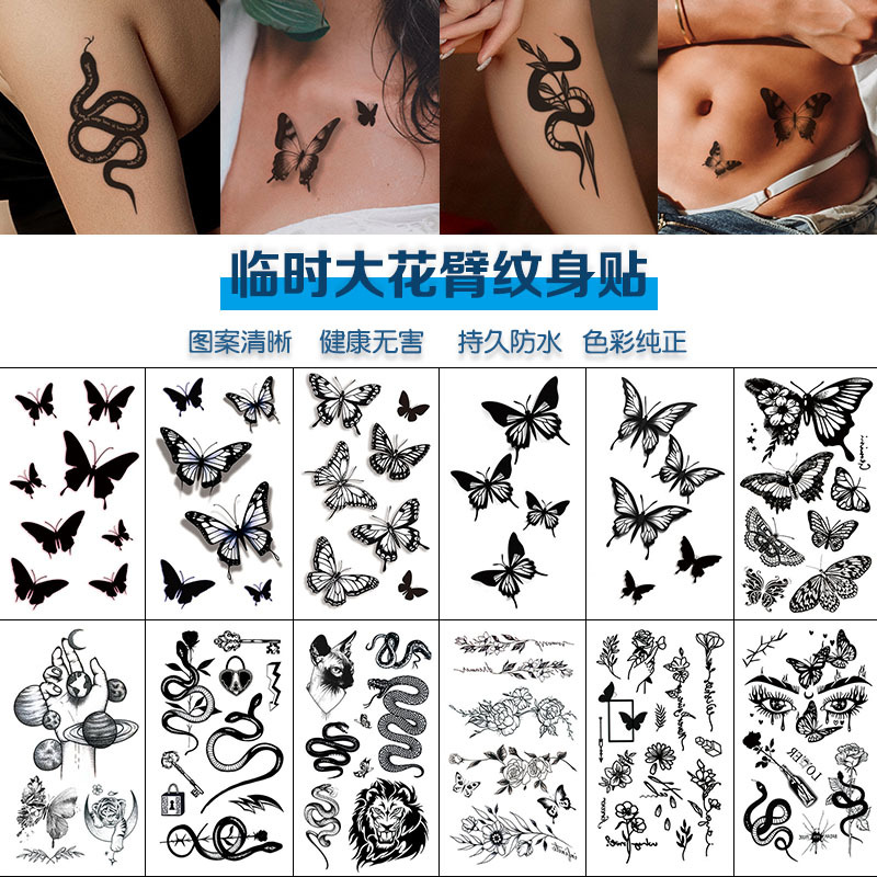 Spot mayorista transfronterizo dulce y simple viento tatuaje de dedo moda cool tatuaje desechable tendencia