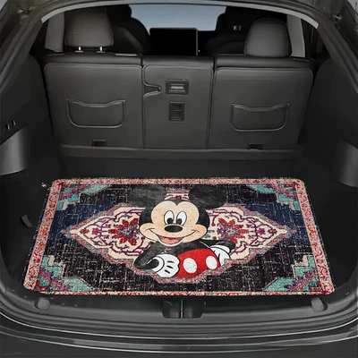 Avtomobil döşəmə paspasları: Cute Cartoon Crystal Velvet Floor - persian-cartoon-trunk-mat-1-75100cm-trunk-mat