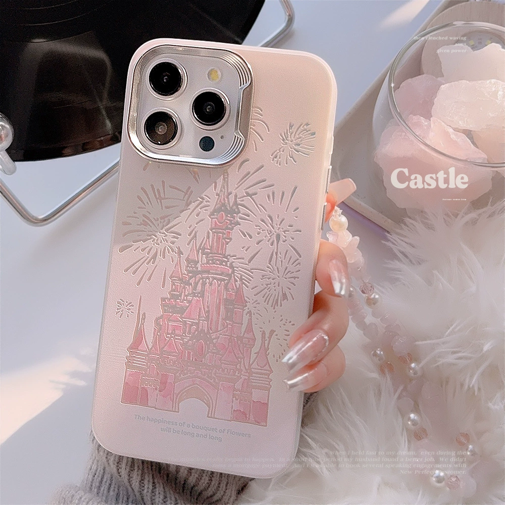 Чехол для телефона (Apple/Huawei) совместимый с iPhone 13–17 и линейкой Mate/P, принт замок, жемчужный ремешок