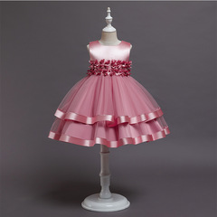 Children's dress, party dress for girls, princess dress, piano dance host performance costume, ball gown