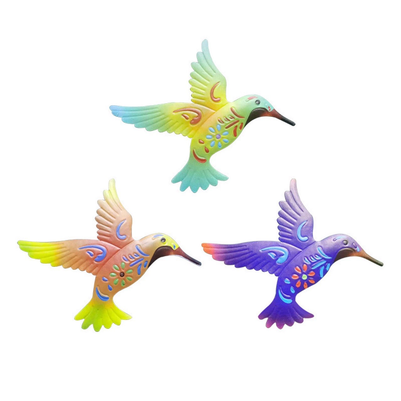 Новые трансграничные товары для декора дома: красочные металлические изделия ручной работы в виде крупного колибри из железа для Amazon