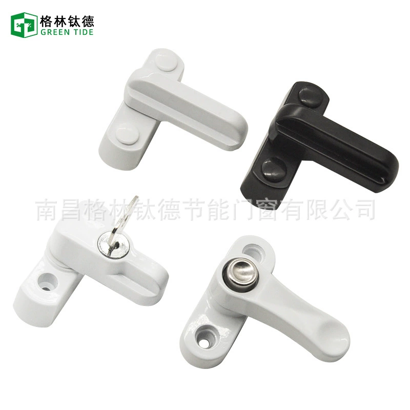 Т-образный замок пластиковый стальной плоский дверной замок, раздвижной и тянутой ручкой, противоугонные замки окна, противоугонные замки