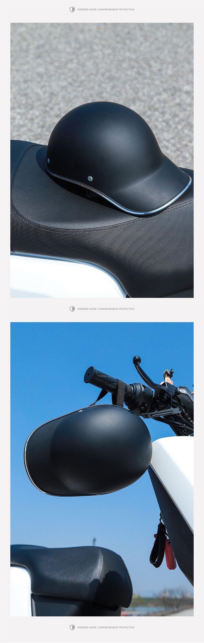 Retro Duck Tongue Helmet Men Summer Lightweight Breathable Electric Bicycle Half Helmet
