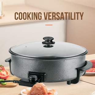 With certificate high 7cm9cm deep large size electric frying pan electric frying pan pizza pan factory wholesale export