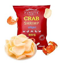 韩国进口趣莱福蒜味虾片膨化办公室休闲网红零食大礼包