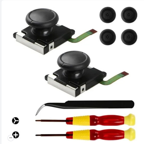 Nintendo interruptor multi-pieza destornillador mango herramienta de reparación 3D Rocker alegría-con accesorios de reparación de acogida