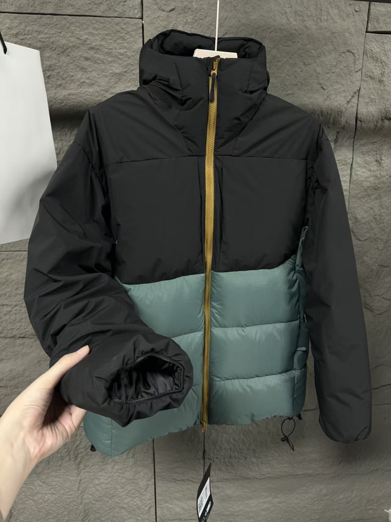 Bird 's Home Selection thorium SV cálido blanco terciopelo chaqueta de plumón gruesa abrigo alto esponjoso al aire libre a prueba de viento