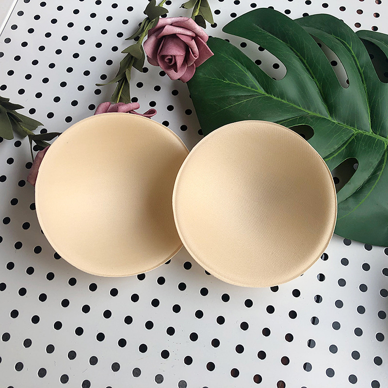 In-Stock White Round Thin Bra Swimwear Chest Pad Insert Anti-Protrusion Women's Breast Pad Molded Cup Ultra-Thin