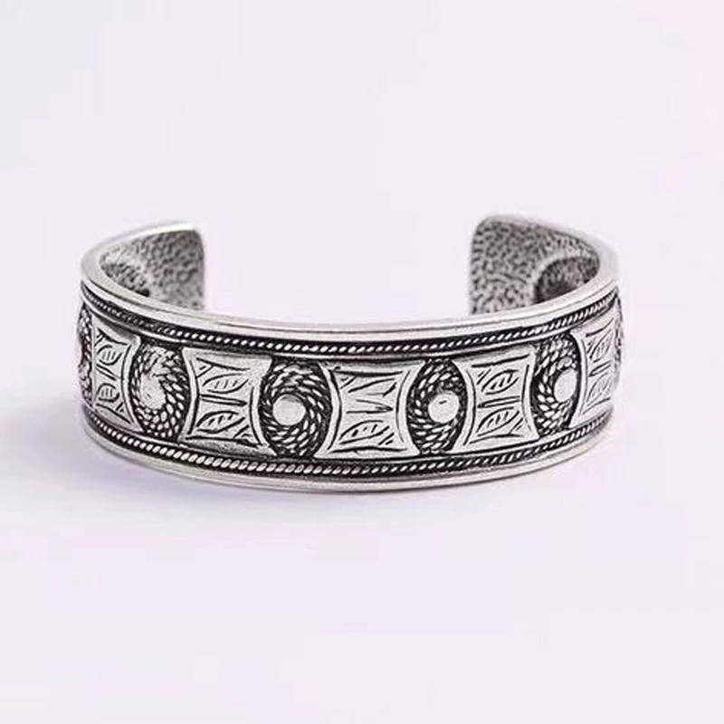 Кольцо "Flower Pattern" от 七尚, для мужчин, Тайинь, персональное указательное кольцо, ретро одиночное кольцо, мужское фаланговое кольцо