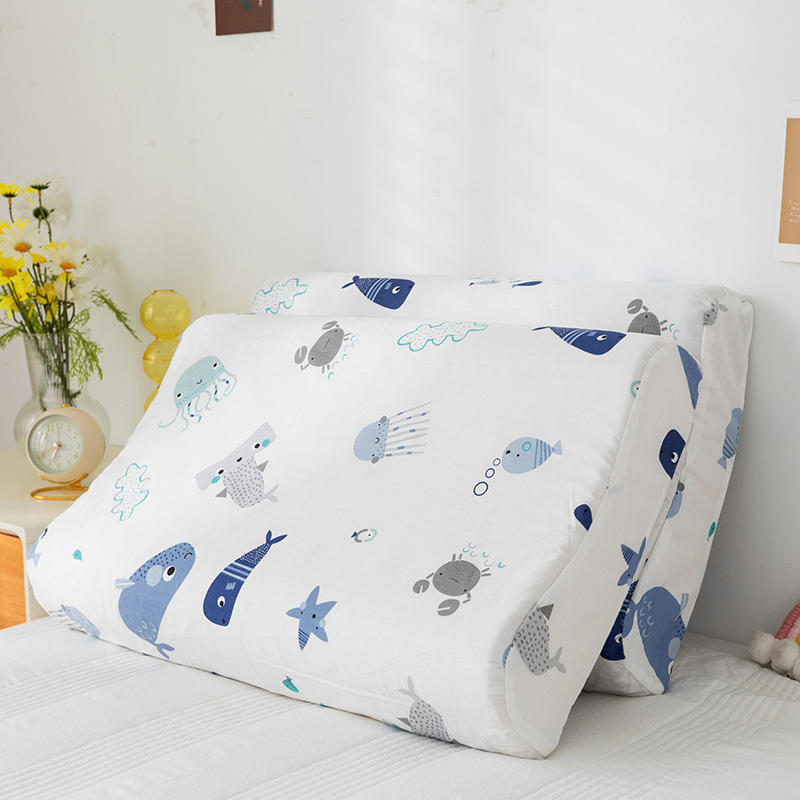 Latex pillowcase 60x 40 cotton 50x 30 children summer silicone rubber pillow memory pillow head cover summer one pair