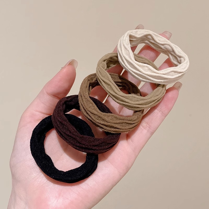 Banda de goma para mujer después de atar la cabeza, cabeza alta, cola de caballo, cuerda de pelo, temperamento, cuerda de cabeza, alta elasticidad, goma elástica duradera, simple nuevo anillo para el cabello