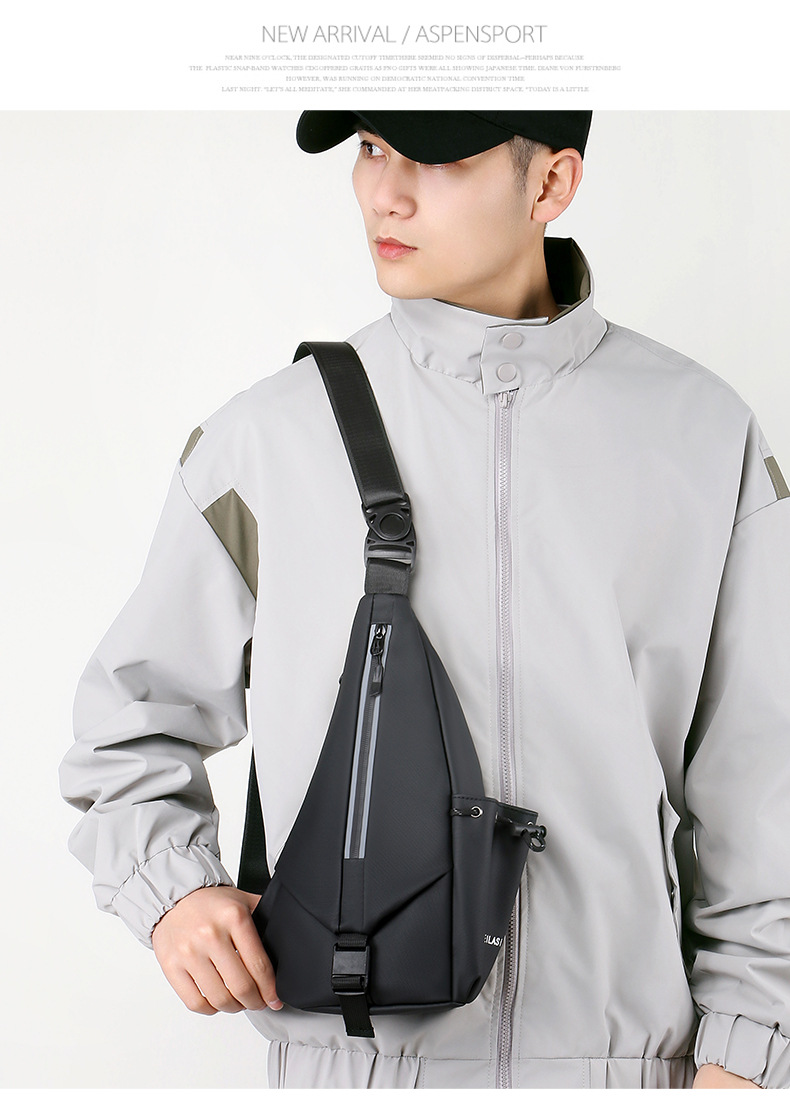 Reflective Chest Bag For Men Waterproof Sling Bag For Commuting_voghion.com