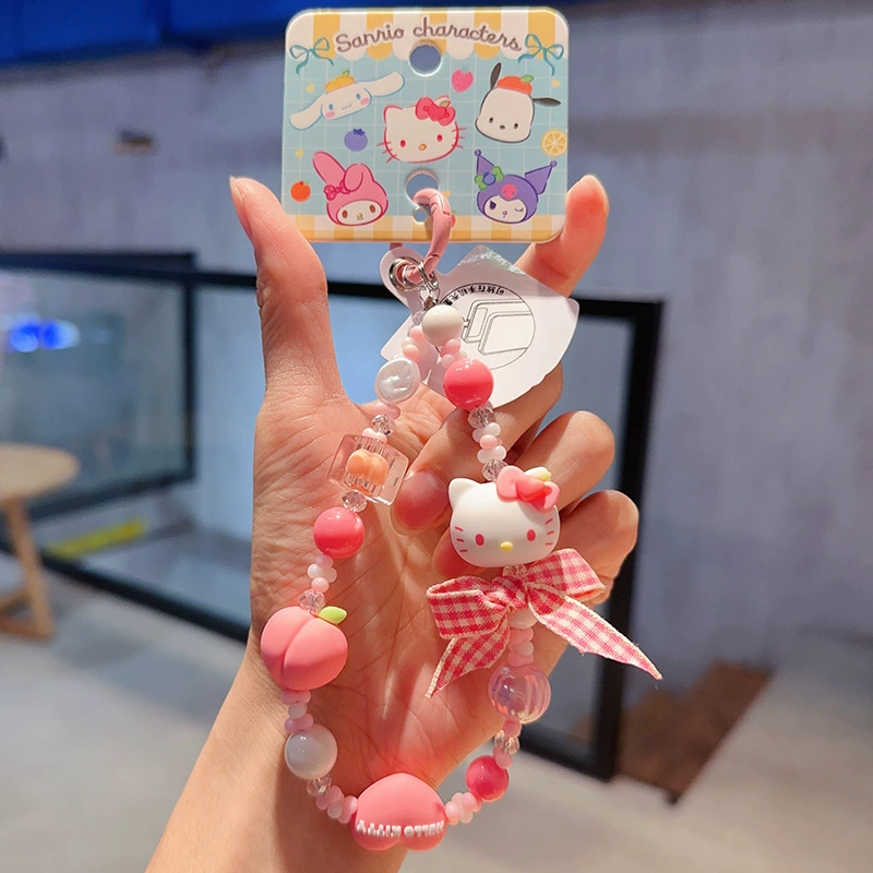 Плюшевый брелок Sanrio Hello Kitty, оригинал, мягкая подвеска 11×7.5 см, коллекционный талисман