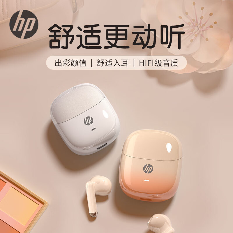 HP H10K セミインイヤー Bluetooth ヘッドセット、長いバッテリー寿命、低遅延 Bluetooth 5.3 ゲーム音楽、ユニセックス|undefined