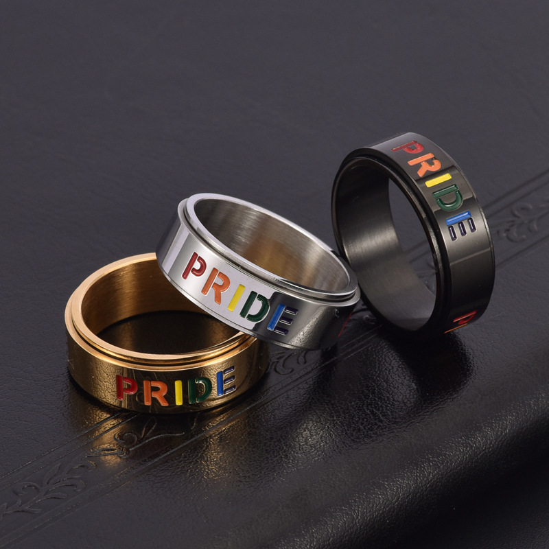 Stainless Steel Material 1 Piece Fashion Letter Stainless Steel Polishing Plating Rings