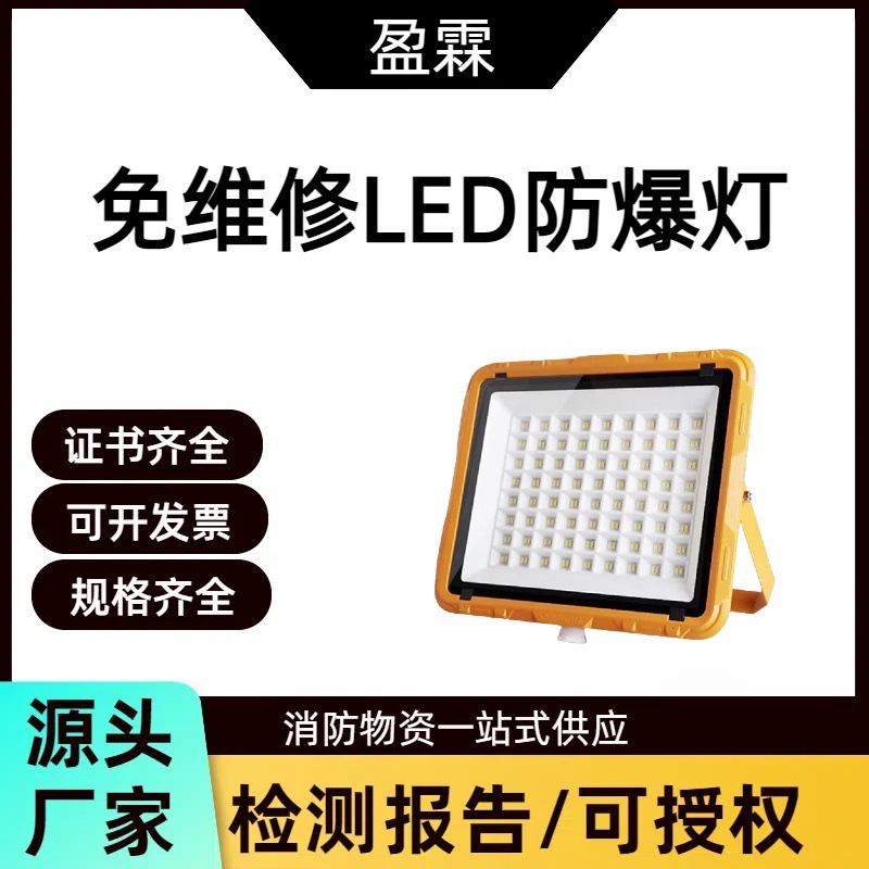 LED防爆灯 化工厂加油站隔爆型投光灯车间仓库工厂方形泛光灯