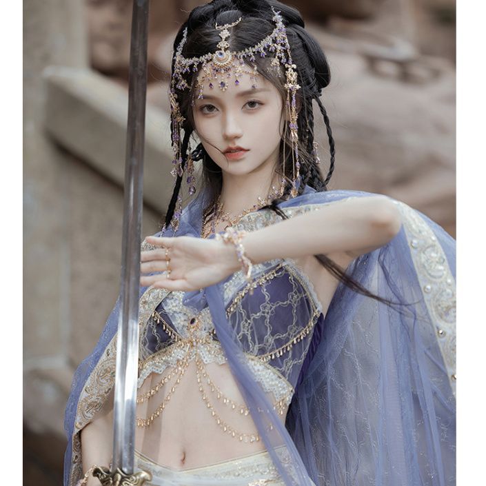 보라색 공주 정장 + 액세서리