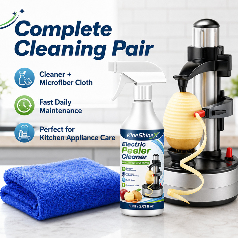 KineShineX Electric Peeler Cleaner Deeply cleans and removes oil and residue from the blades and body, suitable for food use KineShineX Electric Peeler Cleaner Deeply cleans and removes oil and residue from the blades and body, suitable for food use