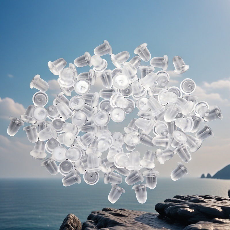 diy earplug high quality ear clip ear cap earplugs plug plastic rubber silicone earrings plug behind ear studs