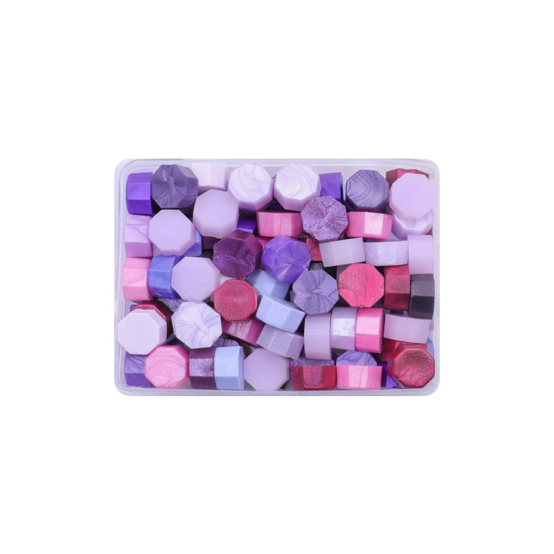 Fuego pintura sello grano de cera de color mezclado sellado sello de cera sobre tarjeta de invitación de boda pegatina caja de regalo octogonal fuego pintura grano de cera