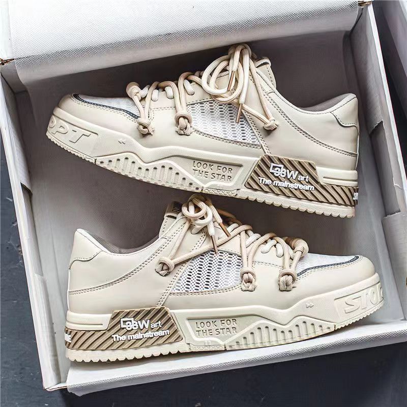 Summer breathable thin fashionable low sports sneakers made of mesh