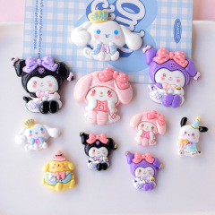 人気かわいいアニメ子犬樹脂部品卸売り髪飾りクリームdiy材料pj1672