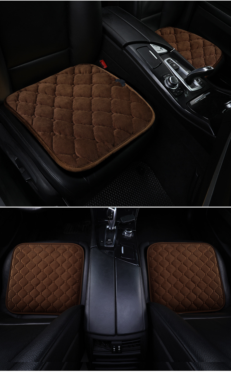 Car heating cushion winter plush non-slip cushion 5V voltage USB interface single small square cushion cross-border wholesale