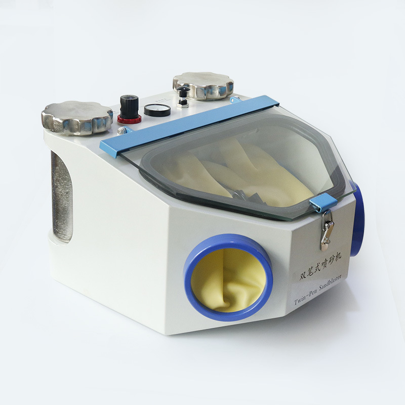 Máquina de chorro de arena dental de doble pluma, tecnología dental, equipos de tecnología dental, reparación oral, molienda de chorro de arena de porcelana, máquina de chorro de arena de producción propia