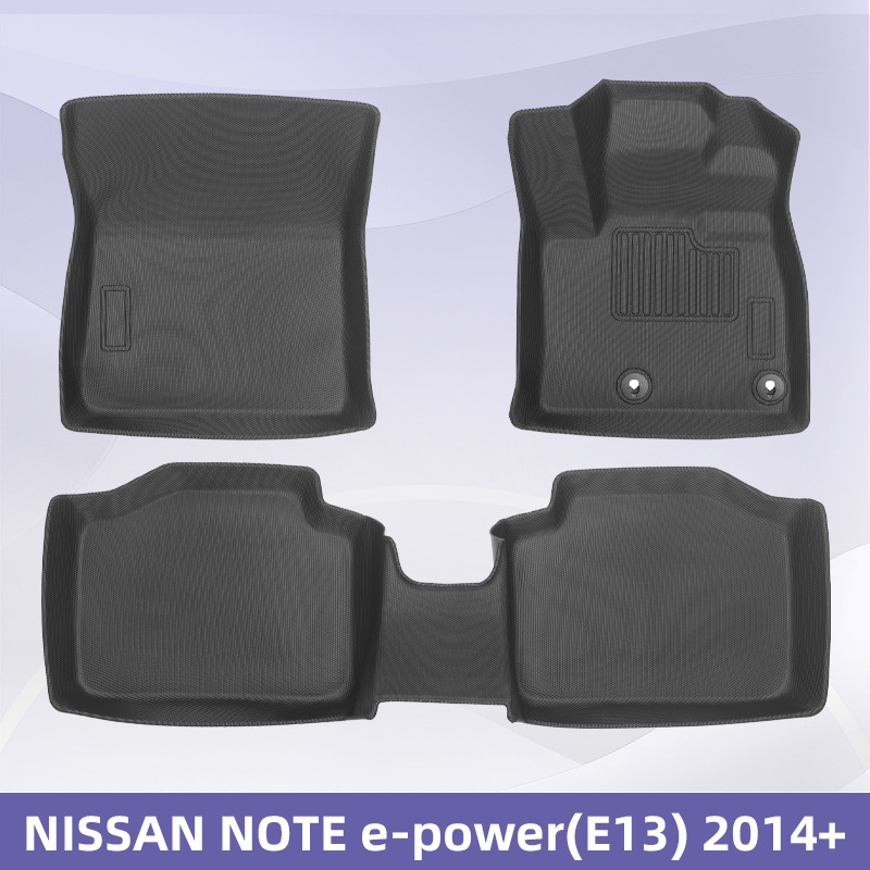 Para NISSAN NOTE e-power (E13) 2014 timón derecho 3D todas las condiciones meteorológicas almohadilla de pie TPE