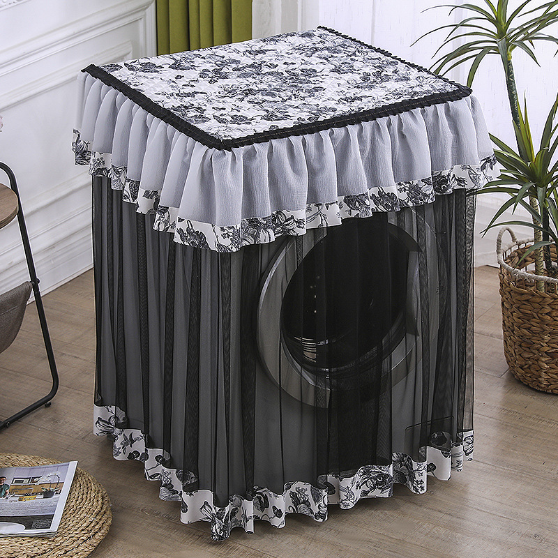 Drum Washing Machine Dust Cover Lace Fabric Universal Sun Protection Washing Machine Cover Haiermei Universal Drum Washing Machine Dust Cover Lace Fabric Universal Sun Protection Washing Machine Cover Haiermei Universal