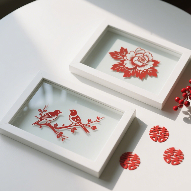 厂家批发双面透明剪纸相框diy手工制作展示收藏透明画框摆件摆台|undefined