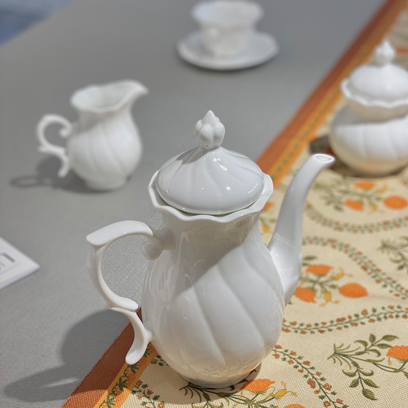Bone China Loading Mouth Rotating Coffee Set Pot Sugar Jar Milk Jar European Style Coffee Afternoon Tea Porcelain Ceramic Milk Jar Milk Cup Bone China Loading Mouth Rotating Coffee Set Pot Sugar Jar Milk Jar European Style Coffee Afternoon Tea Porcelain Ceramic Milk Jar Milk Cup