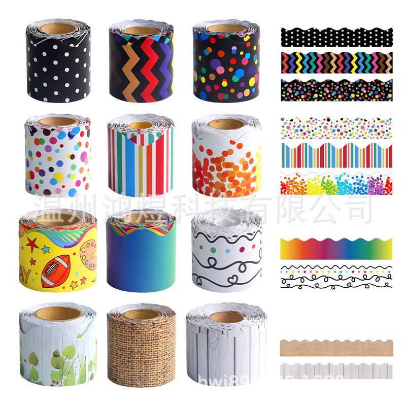 Cross-border color solid color waterproof bulletin board border stickers bulletin board border decorative stickers classroom blackboard border stickers Cross-border color solid color waterproof bulletin board border stickers bulletin board border decorative stickers classroom blackboard border stickers
