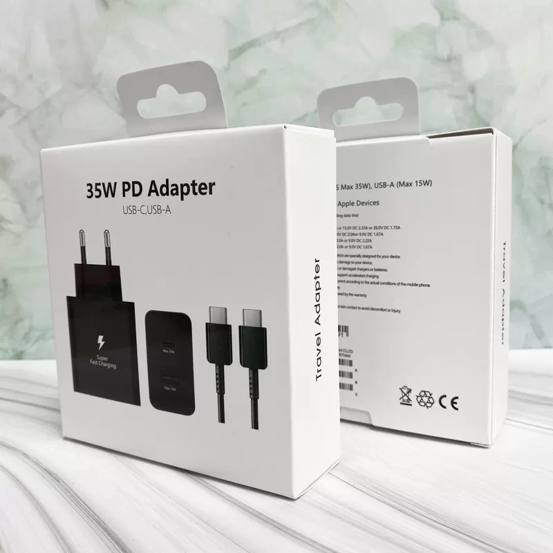 Коробка для зарядного устройства Samsung 35W PD комплект для США/ЕС/Великобритании