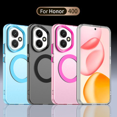Honor 400 海外版磁気携帯電話ケース Honor 300 磁気肌感触つや消し保護カバー落下防止ケースに適しています。