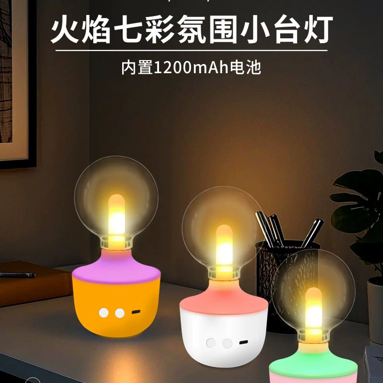 Bulb, retro night light for office for bed, (Cross-border trading)