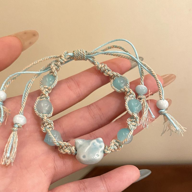 Dopamine Flower Rice Bead Bracelet, Fresh and Sweet Bracelet, Fashionable and Versatile, Atmospheric Bracelet Design, Niche