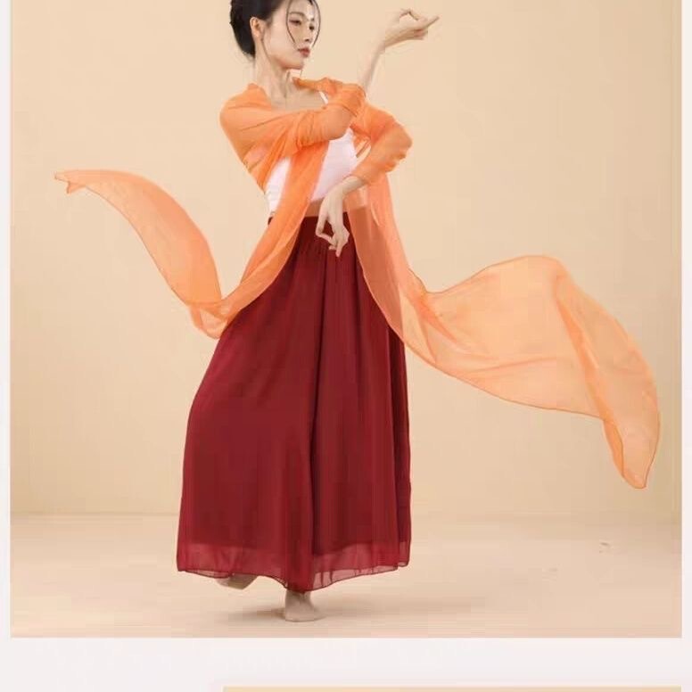 Han Dynasty Shawl, Elegant Ancient Style Ribbon, Dunhuang Classical Dance Performance, Super Fairy Long Gauze Scarf, Super Long Silk Scarf Han Dynasty Shawl, Elegant Ancient Style Ribbon, Dunhuang Classical Dance Performance, Super Fairy Long Gauze Scarf, Super Long Silk Scarf