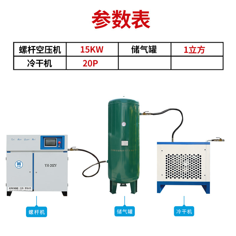 Bộ máy trục vít biến tần nam châm vĩnh cửu 15KW/20HP/2.4m2min