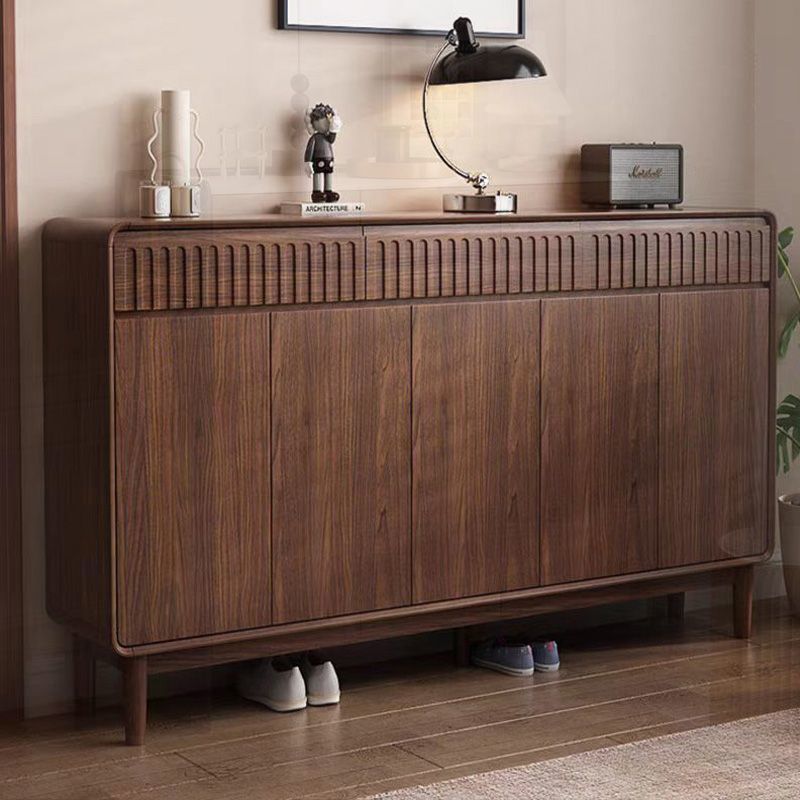 2025 New All Solid Wood Shoe Cabinet Entrance Door Multi-Layer Storage Cabinet Entrance Partition Cabinet Large Capacity Modern Simple