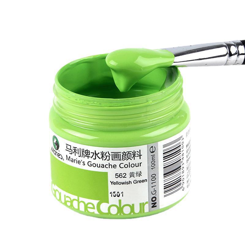 Paquete de pintura de polvo de agua Marley 100ml enlatado para niños y estudiantes color acuarela botellada